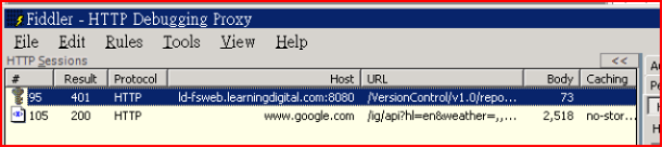 Fiddler HTTP 401 error