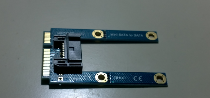 另外花了 NTD $100 買來的 mSATA 轉 SATA 轉卡