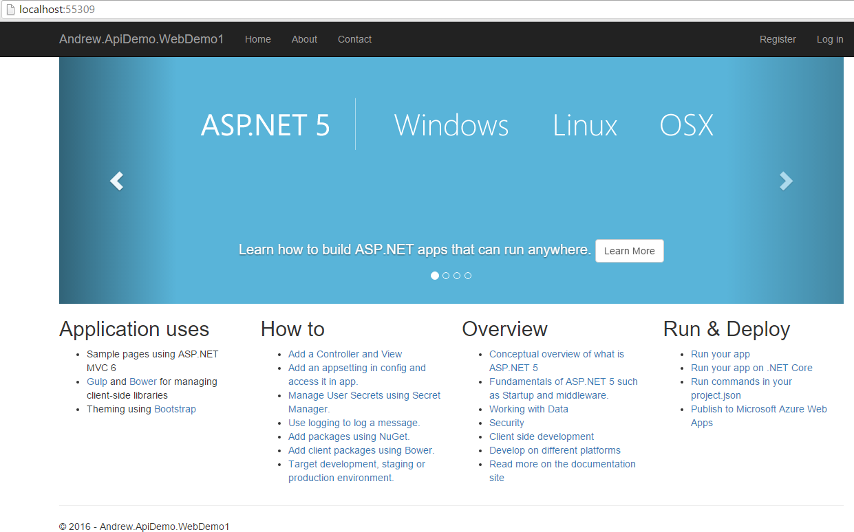 授權一切正常時，可以正確地進入 MVC Web
