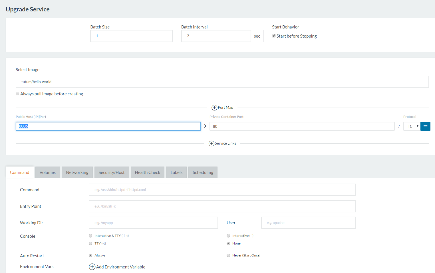Upgrade Configuration